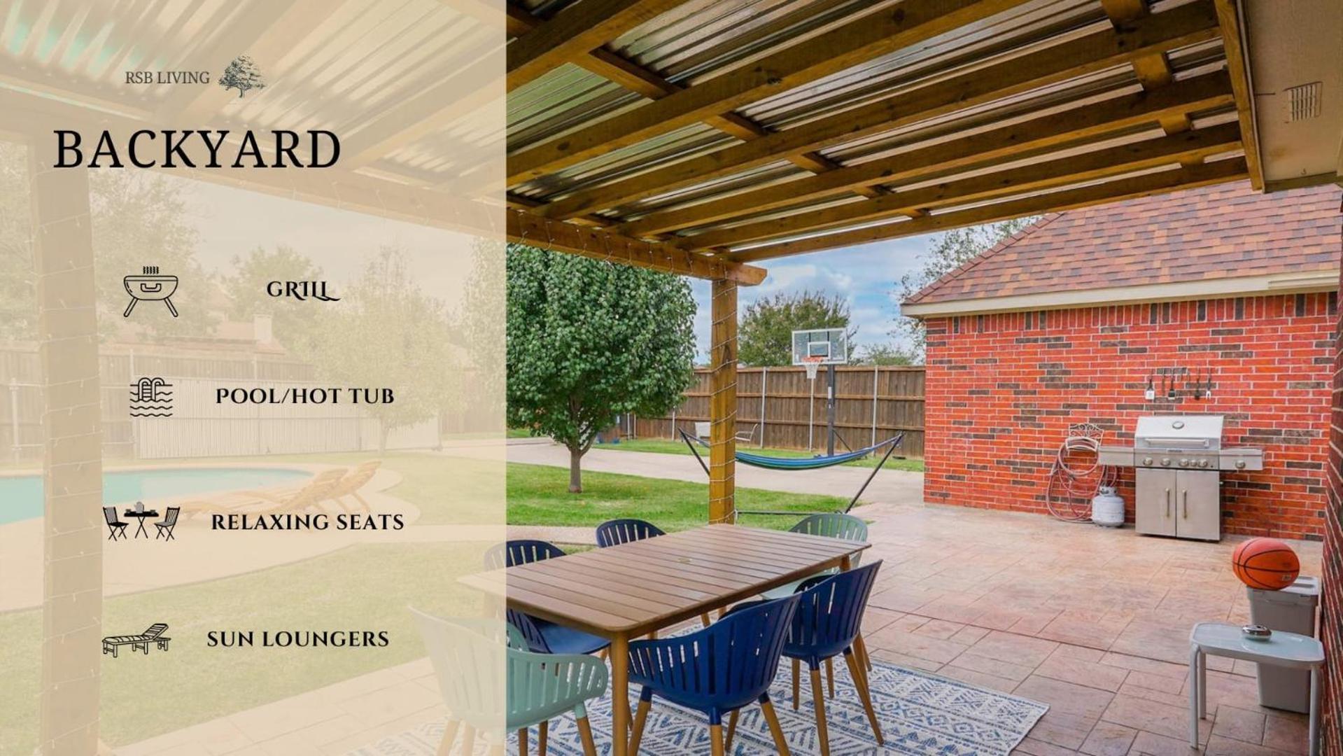 6Br 3,5Ba Home Pool, Hot Tub, Game Room -16 Guests Sachse 外观 照片